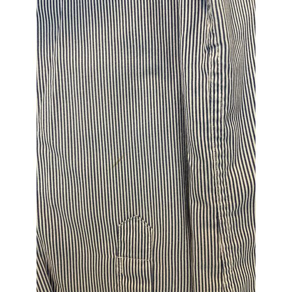 H&M Striped Long Sleeve Collared Button Up Shirt Color Navy Blue/White Size M - Picture 9 of 9